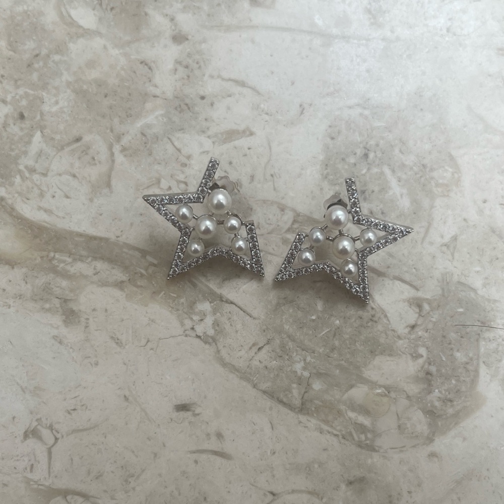 Freshwater pearl earrings (925 silver)